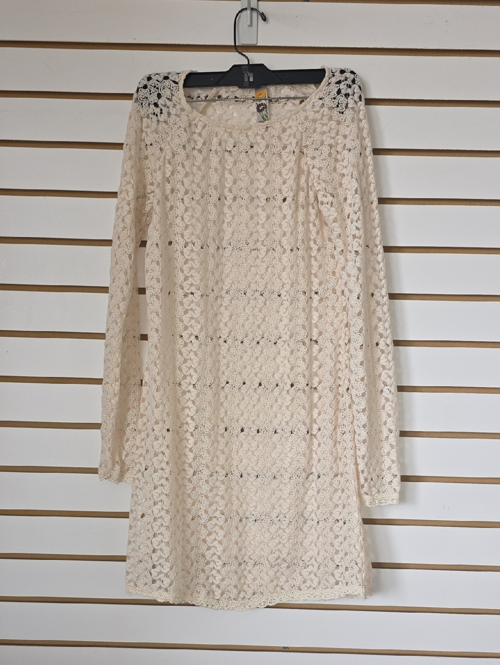 Mimi Chica Cream Crochet Swim Coverup